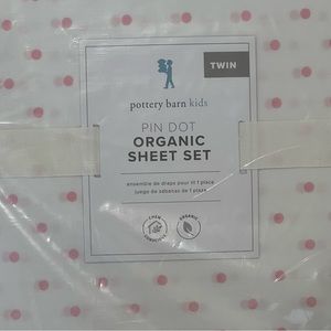 NWT PB Kids Organic Twin Sheets Sets and Extra Pillow Case